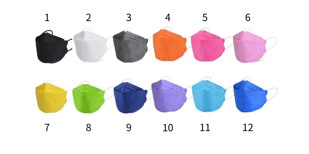 4D Disposable Korea Fish Shape Kids Face Mask Colorful Kf94 Mask Manufacturer