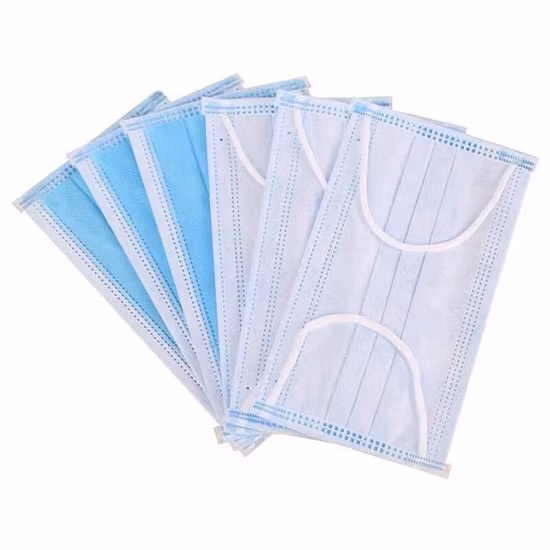 High Quality Hot Sales Mass Production Customized OEM Disposable 3ply Nonwoven Spundond+Meltblown+Spundond Blue Face Mask